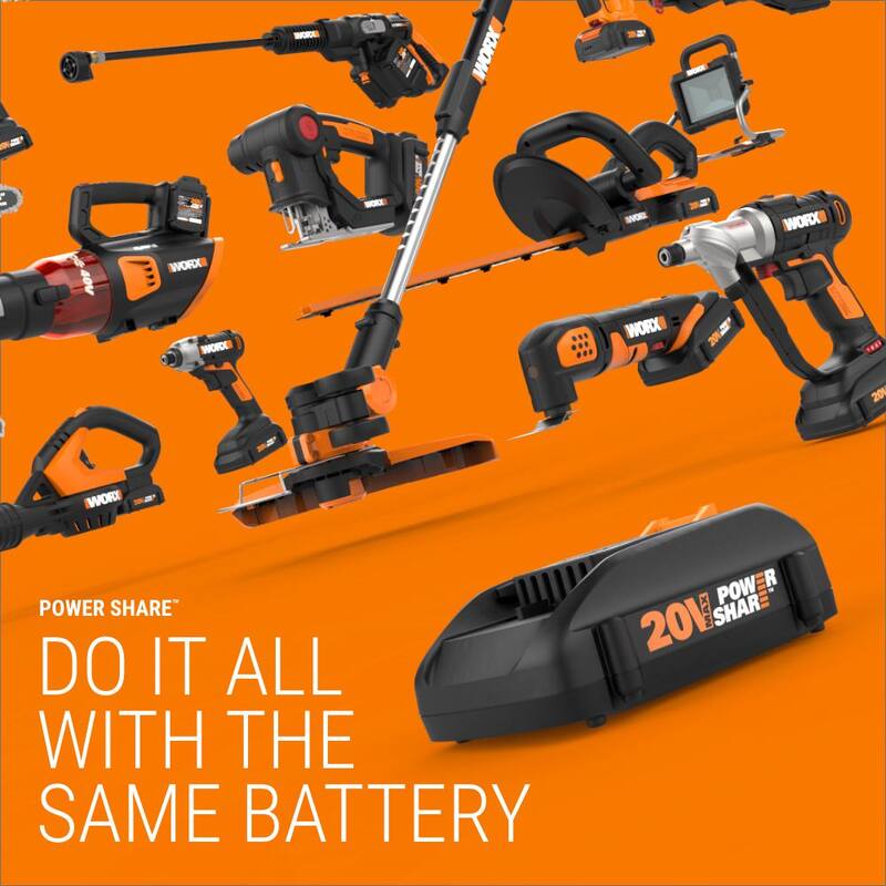 Worx Hydroshot Rotary Cleaning Brush, Quick Snap Connection - WA4042