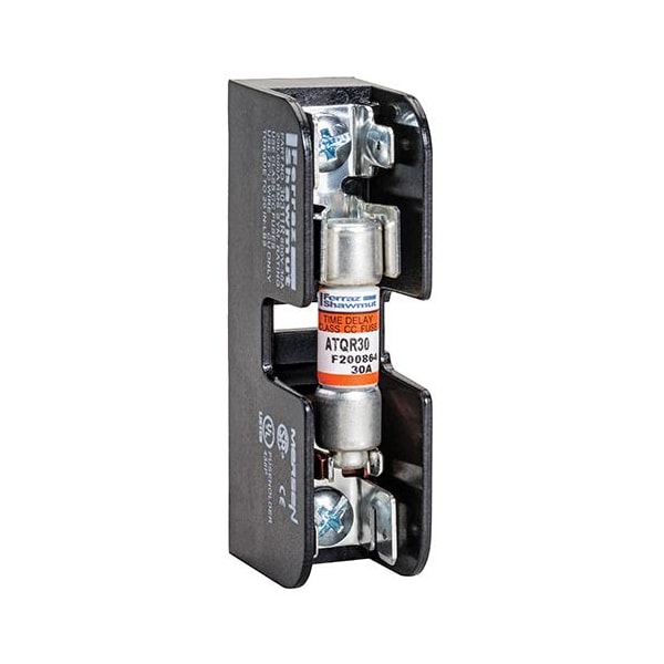 Mersen Open Fuse Block, CC UL Class, 1 Poles, 600V AC/DC Volt Rating - 30351R