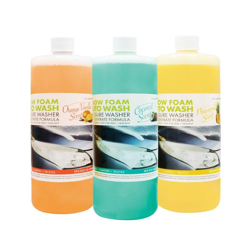 Sun Joe Pressure Washer Auto Snow Foam Detergent with Pineapple, Orange-Vanilla, & Coconut (3-Pack) - SPX-AW3Q