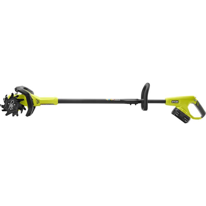RYOBI ONE+ 18V 8 in. Cordless Cultivator with 4.0 Ah Battery and Charger - P2750
