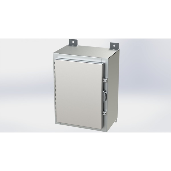 Saginaw Control & Engineering 316 Stainless Steel Electrical Enclosures, 16 in H, 8 in D, 12 in W, NEMA 4X, Hinged - SCE-16H1208SS6LP