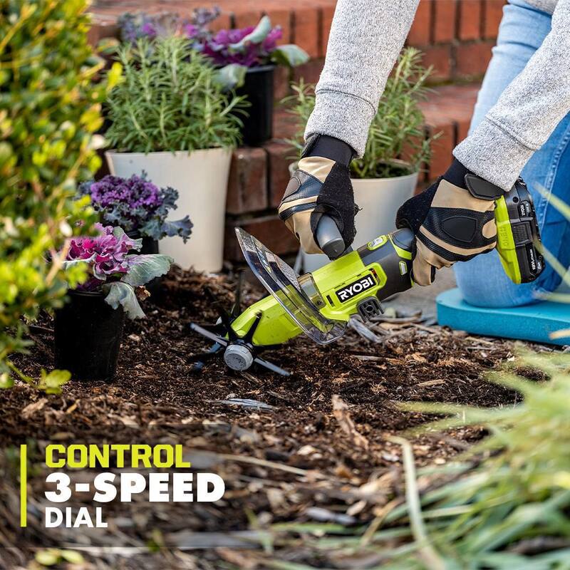 RYOBI ONE+ 18V Cordless Compact Battery Cultivator (Tool Only) - P2909BTL