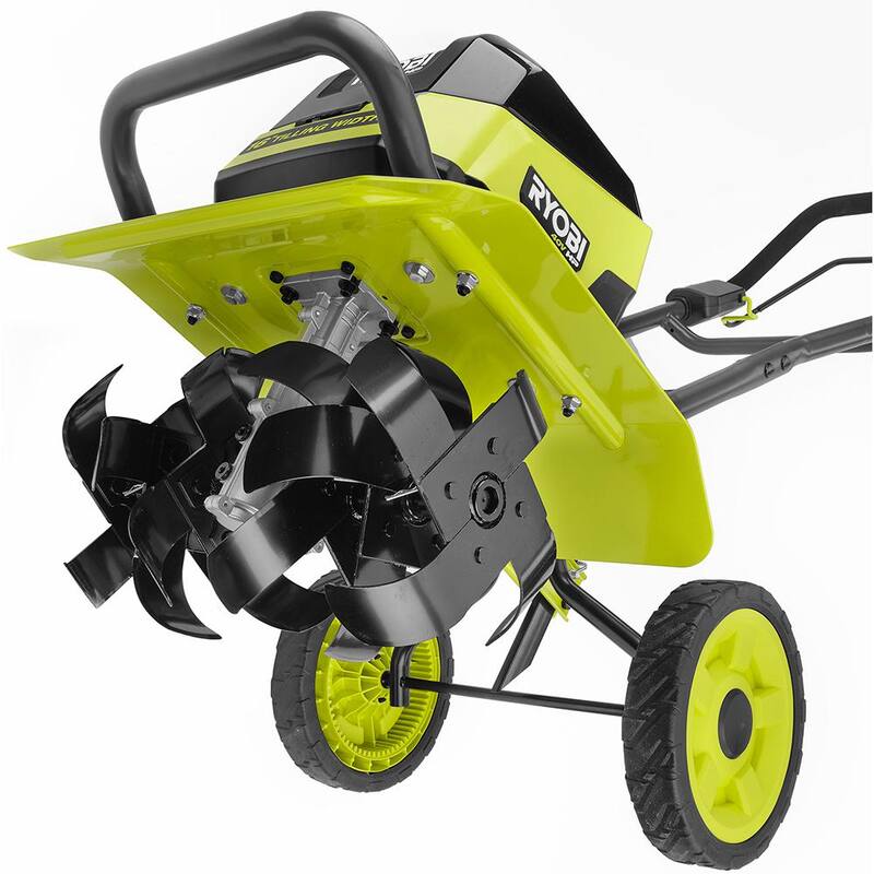 RYOBI 40V HP Brushless 16 in. Front Tine Tiller with Adjustable Tilling Width with 6.0 Ah Battery and Quick Charger - RY40730