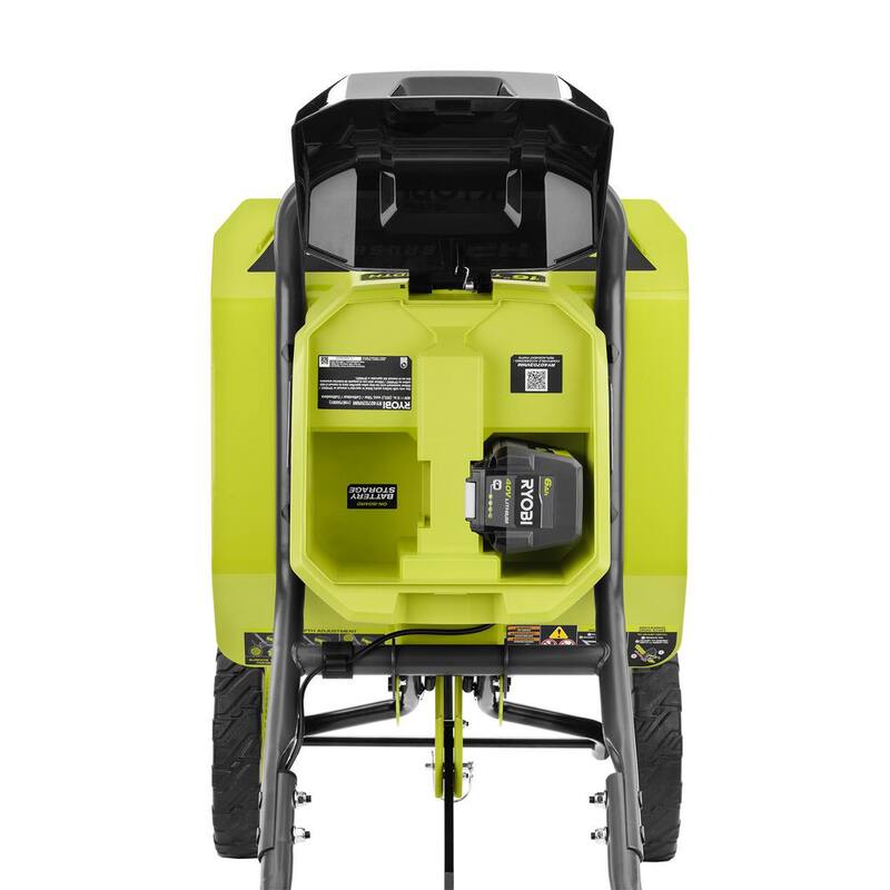 RYOBI 40V HP Brushless 16 in. Front Tine Tiller with Adjustable Tilling Width with 6.0 Ah Battery and Quick Charger - RY40730