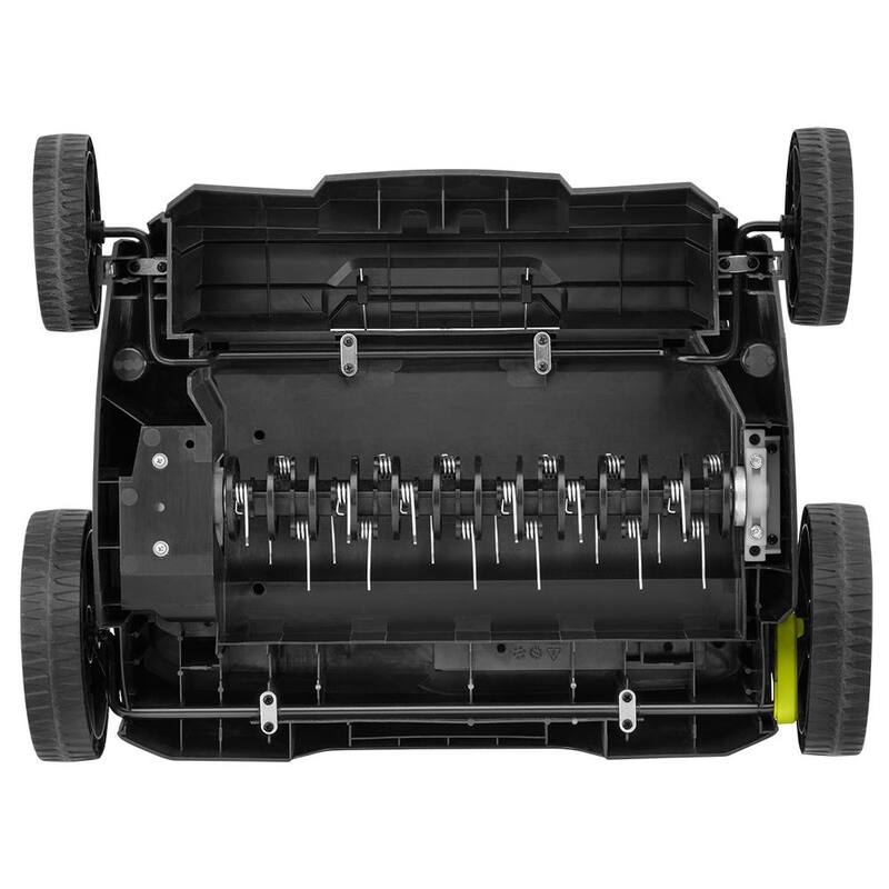 RYOBI ONE+ HP 18V Brushless 14 in. Cordless Battery Dethatcher/Aerator with (2) 4.0 Ah Batteries and Charger - P2740