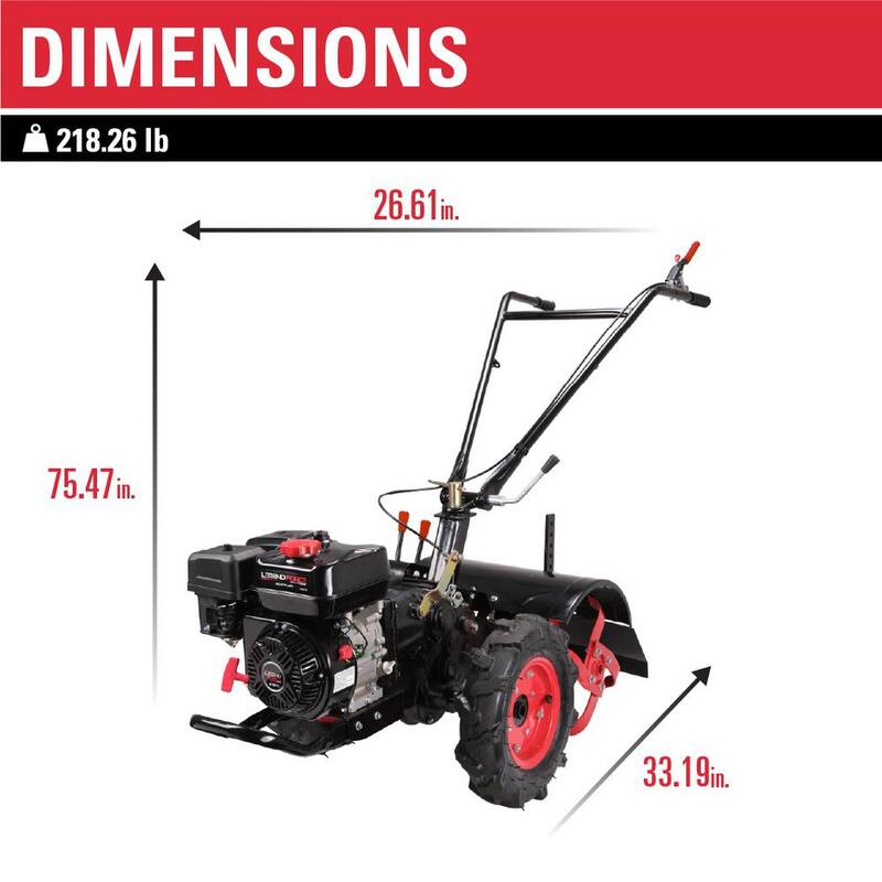 Legend Force 20 in. 212 cc Gas Rear Tine Tiller, Forward/Reverse - LF20212RTG
