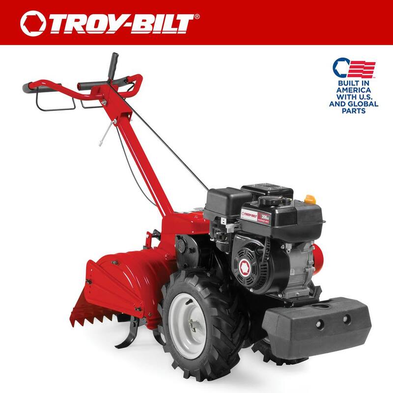 Troy-Bilt Mustang 18 in. 208 cc Gas OHV Engine Rear Tine Garden Tiller with Forward and Counter Rotating Tilling Options - Mustang DDT