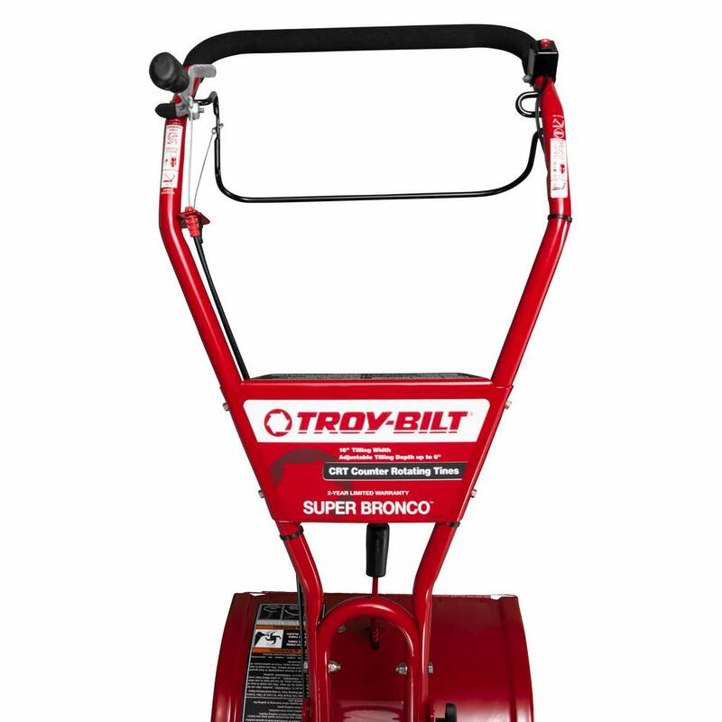 Troy-Bilt Super Bronco 16 in. 208 cc OHV Engine Rear Tine Counter Rotating Gas Garden Tiller with Power Reverse - Super Bronco CRT