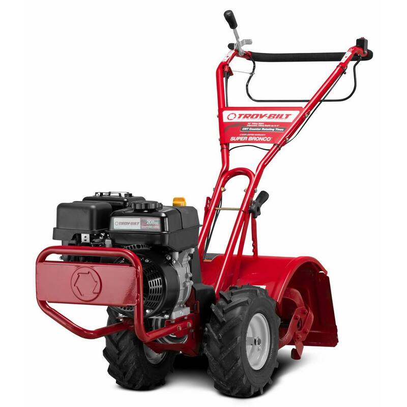 Troy-Bilt Super Bronco 16 in. 208 cc OHV Engine Rear Tine Counter Rotating Gas Garden Tiller with Power Reverse - Super Bronco CRT