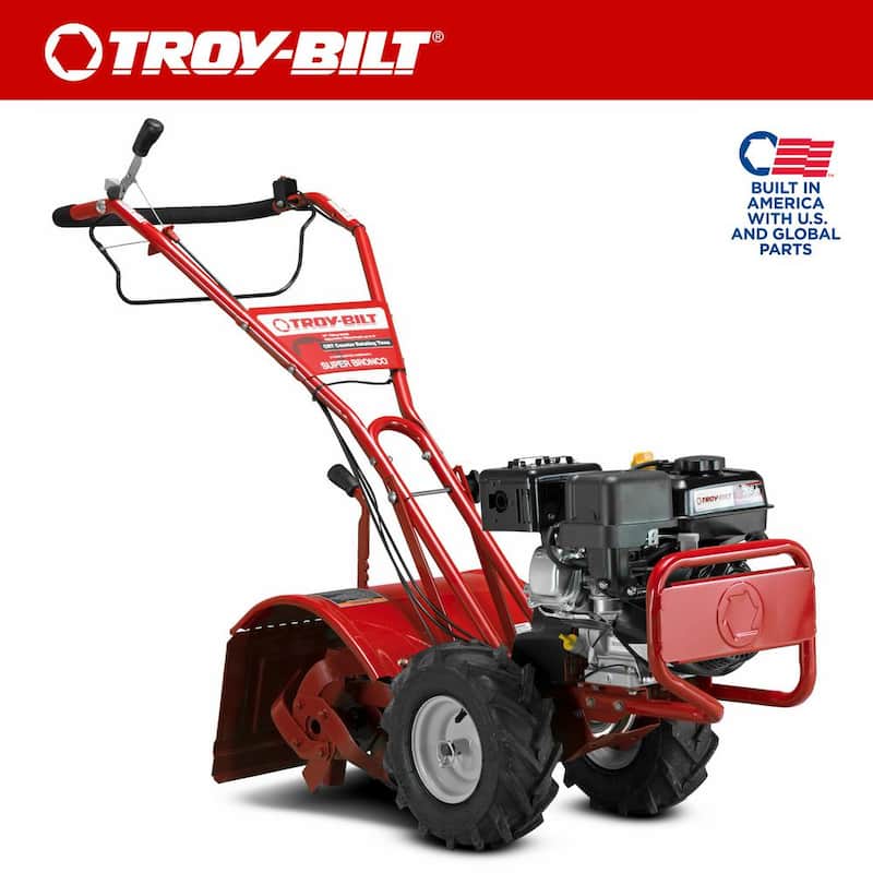 Troy-Bilt Super Bronco 16 in. 208 cc OHV Engine Rear Tine Counter Rotating Gas Garden Tiller with Power Reverse - Super Bronco CRT