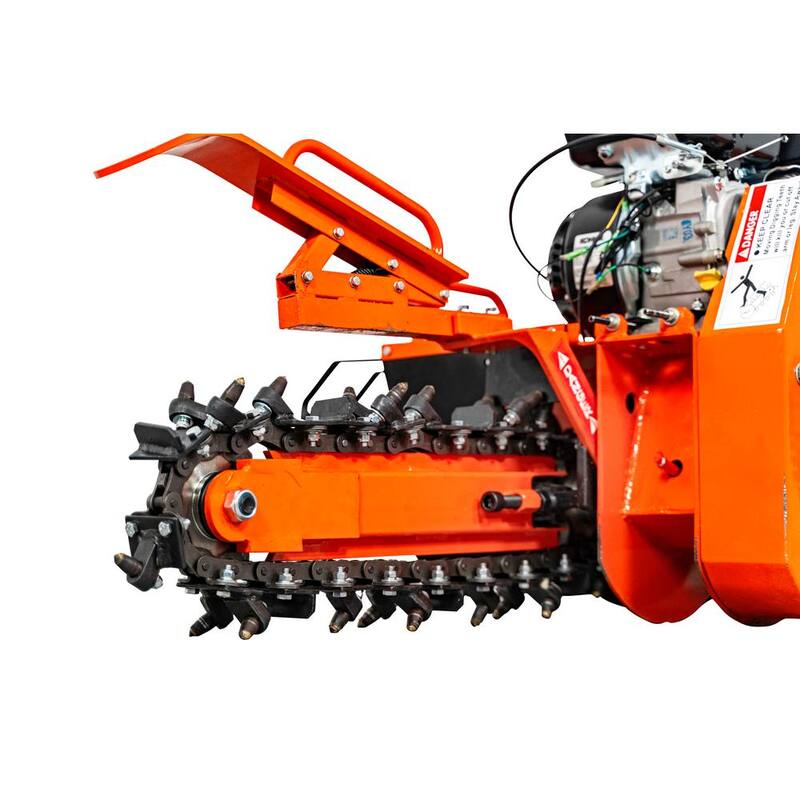 DK2 18 in. 7 HP Gas Powered Kohler Engine Certified Commercial Trencher with 5-Position Depth Adjustment - OPT118