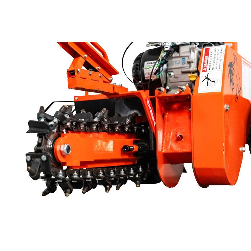 DK2 18 in. 7 HP Gas Powered Kohler Engine Certified Commercial Trencher with 5-Position Depth Adjustment - OPT118