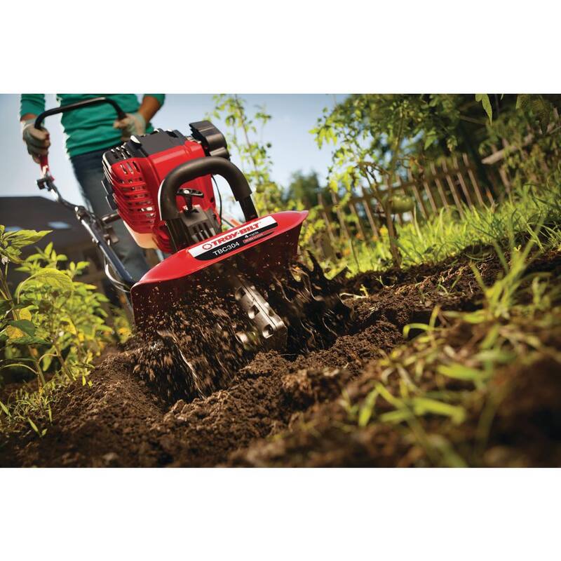 Troy-Bilt TBC304 12 in. 30cc 4-Cycle Gas Cultivator with Adjustable Cultivating Widths - TBC304