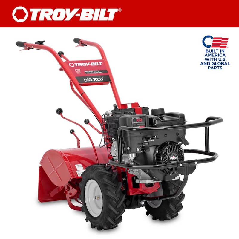 Troy-Bilt Big Red 20 in. 306cc OHV Electric Start Briggs and Stratton Engine Rear Tine Forward Rotating Gas Garden Tiller - Big Red FRT
