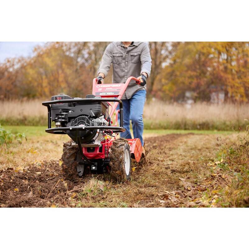 Troy-Bilt Big Red 20 in. 306cc OHV Electric Start Briggs and Stratton Engine Rear Tine Forward Rotating Gas Garden Tiller - Big Red FRT