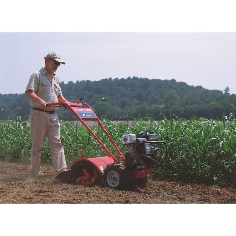 Troy-Bilt Pony 16 in. 250 cc OHV Briggs and Stratton Engine Rear Tine Forward Rotating Gas Garden Tiller - Pony FRT