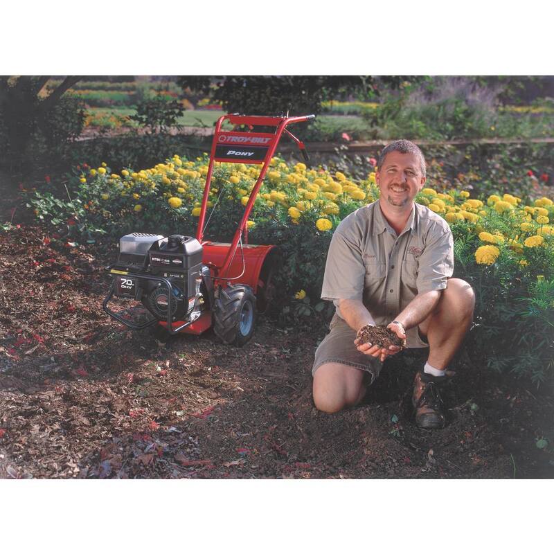 Troy-Bilt Pony 16 in. 250 cc OHV Briggs and Stratton Engine Rear Tine Forward Rotating Gas Garden Tiller - Pony FRT