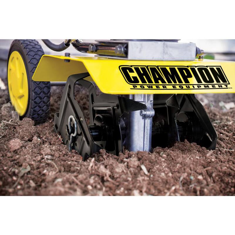 Champion Power Equipment 9.5 in. Portable Gas Garden Tiller Cultivator - 100882
