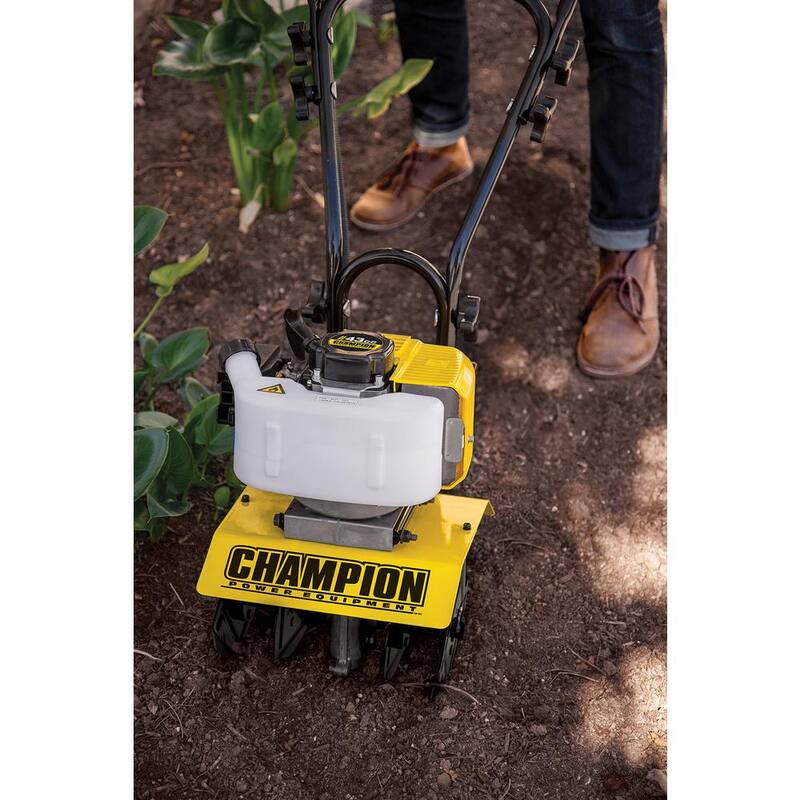 Champion Power Equipment 9.5 in. Portable Gas Garden Tiller Cultivator - 100882
