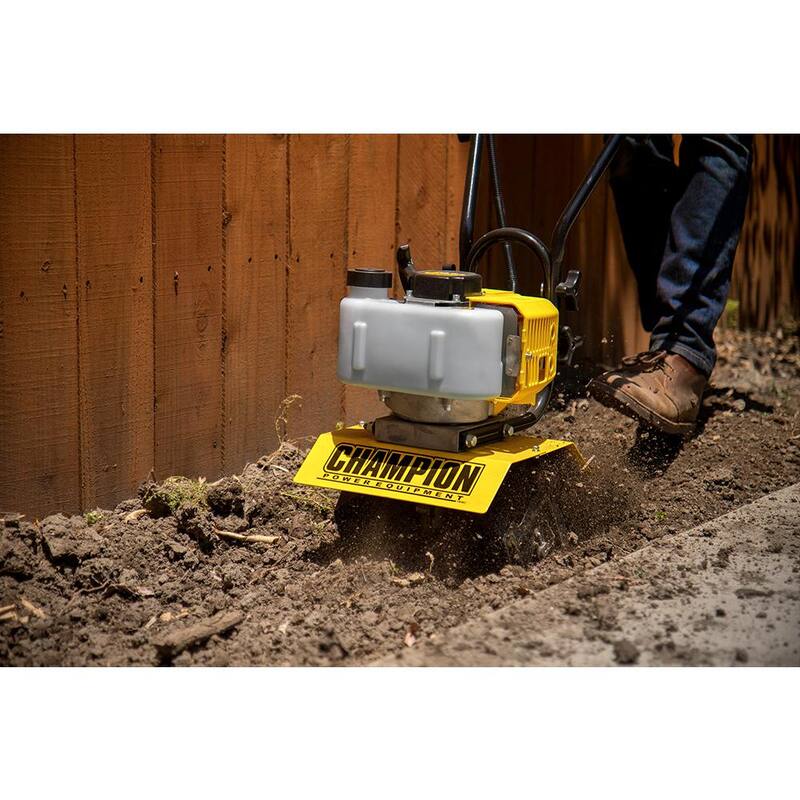 Champion Power Equipment 9.5 in. Portable Gas Garden Tiller Cultivator - 100882