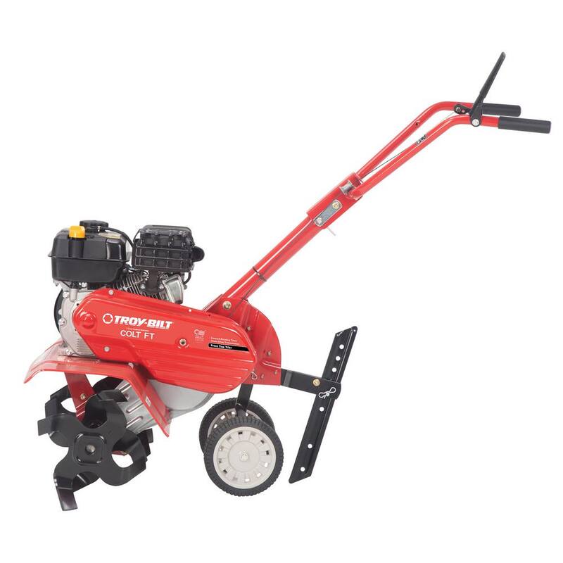 Troy-Bilt Colt 24 in. 208 cc OHV Engine Front Tine Forward Rotating Gas Garden Tiller with Adjustable Tilling Width - Colt FT