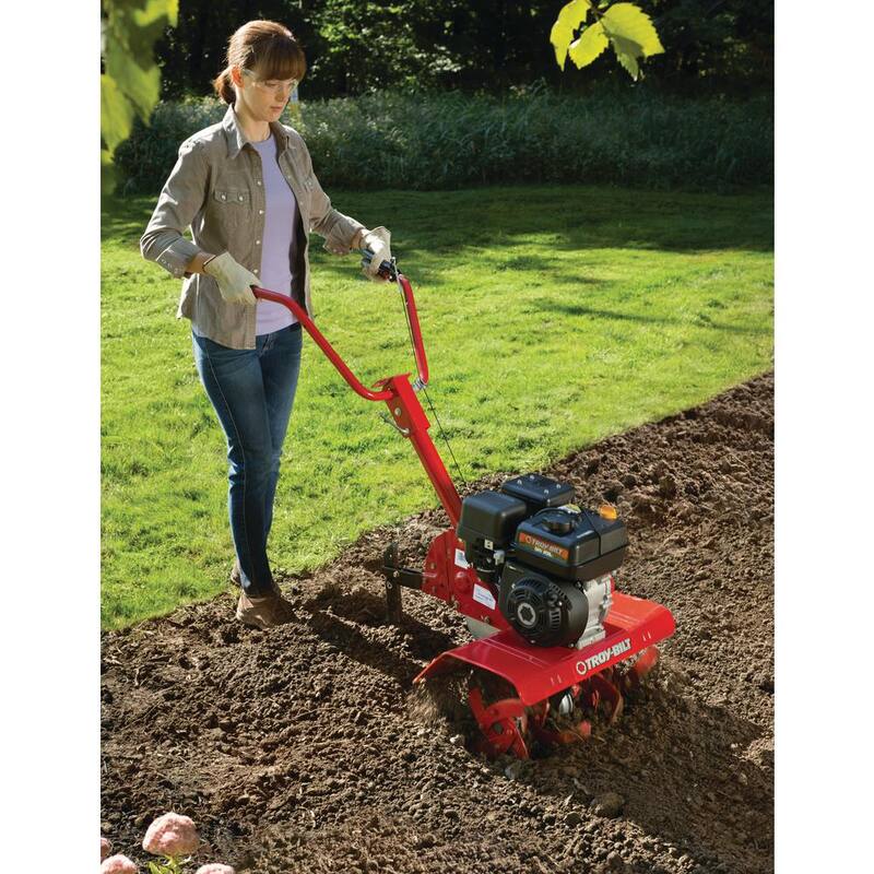 Troy-Bilt Colt 24 in. 208 cc OHV Engine Front Tine Forward Rotating Gas Garden Tiller with Adjustable Tilling Width - Colt FT
