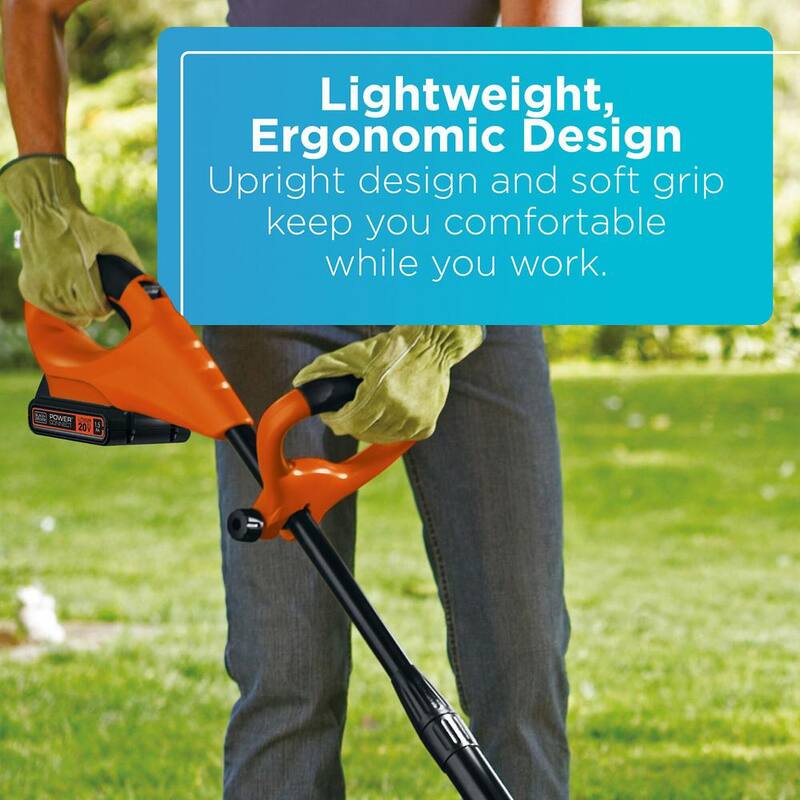 BLACK+DECKER 20V MAX 7 in. Lithium-Ion Cordless Garden Cultivator/Tiller with 1.5Ah Battery and Charger Included - LGC120