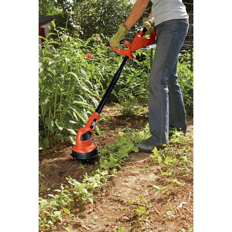 BLACK+DECKER 20V MAX 7 in. Lithium-Ion Cordless Garden Cultivator/Tiller with 1.5Ah Battery and Charger Included - LGC120