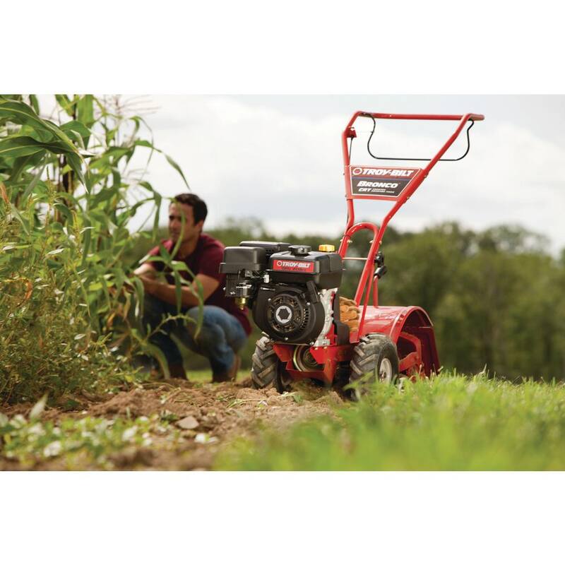 Troy-Bilt Bronco 14 in. 208 cc OHV Engine Rear Tine Counter Rotating Gas Garden Tiller - Bronco CRT