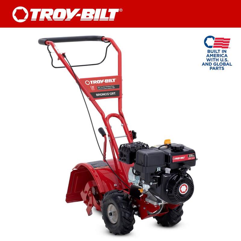 Troy-Bilt Bronco 14 in. 208 cc OHV Engine Rear Tine Counter Rotating Gas Garden Tiller - Bronco CRT