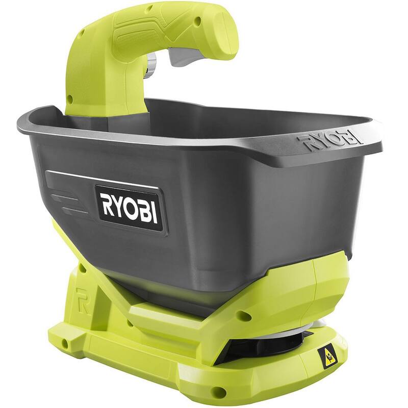 RYOBI ONE+ HP 18-Volt Brushless 14 in. Cordless Battery Cultivator, Seed Spreader, Two 4.0 Ah Batteries and Charger - P2740-SS