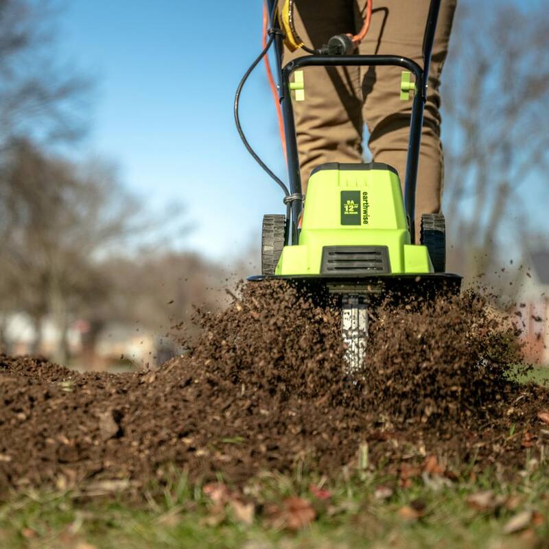 EARTHWISE POWER TOOLS BY ALM 12 in. 9 Amp Electric Garden Tiller Cultivator - TC70090EW
