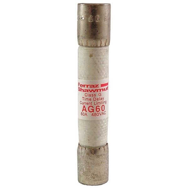 Mersen UL Class Fuse, G Class, AG Series, Time-Delay, 60A, 480V AC, Non-Indicating - AG60
