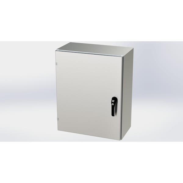 Saginaw Control & Engineering 304 Stainless Steel Electrical Enclosures, 30 in H, 12 in D, 24 in W, NEMA 3R, 4, 4X, 12, 13 - SCE-30EL2412SSLPPL