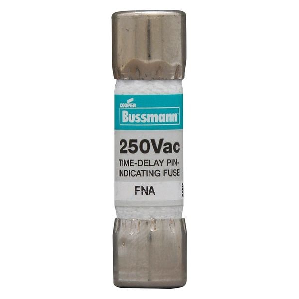 Eaton Bussmann Midget Fuse, FNA Series, Time-Delay, 1A, 250V AC, Indicating, 10kA at 250V AC - FNA-1