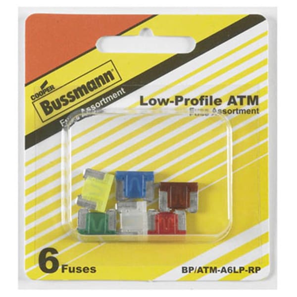 Eaton Bussmann BP-ATM-A6LP-RP Low Profile Auto Fuse Assortment, 6PK - 157672