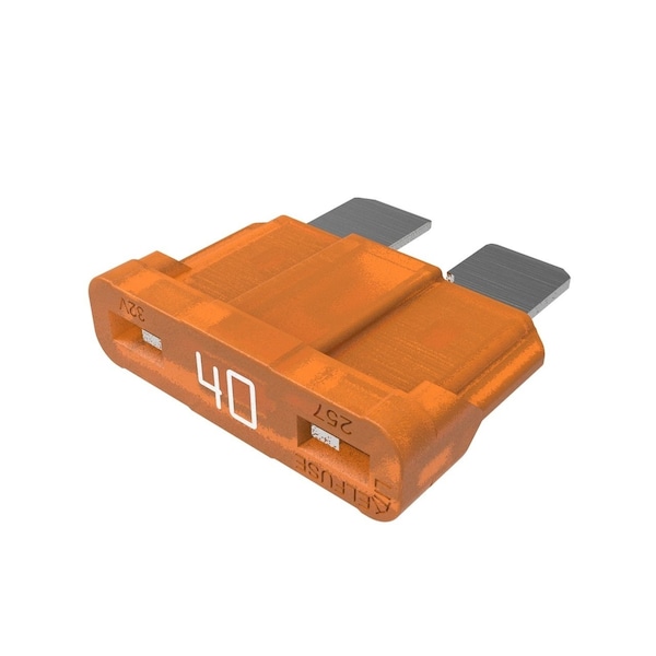 Littelfuse Fuse, Ato Std And Smart Glow Blade, Orange, 40A, Carded - 0ATO040.VP