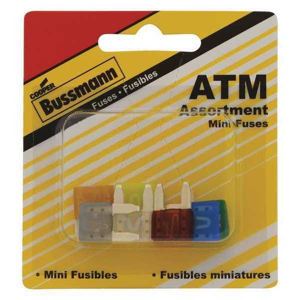 Eaton Bussmann Automotive Fuse Kit, ATM Series, 8 Fuses Included, No Fuse Class Class, 2 to 30A, Not Rated - BP/ATM-A8-RP