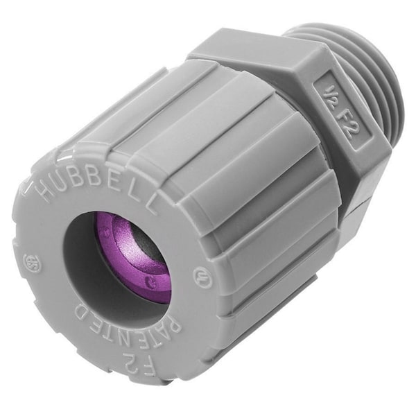Hubbell Wiring Device-Kellems Liquid Tight Connector, 3/4in., Orchid - SHC1038CR