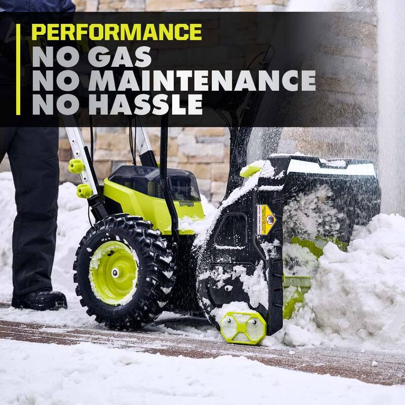 RYOBI 40V HP Brushless Whisper Series 24" 2-Stage Cordless Electric Self-Propelled Snow Blower - (4) 6 Ah Batteries & Charger - RY40870