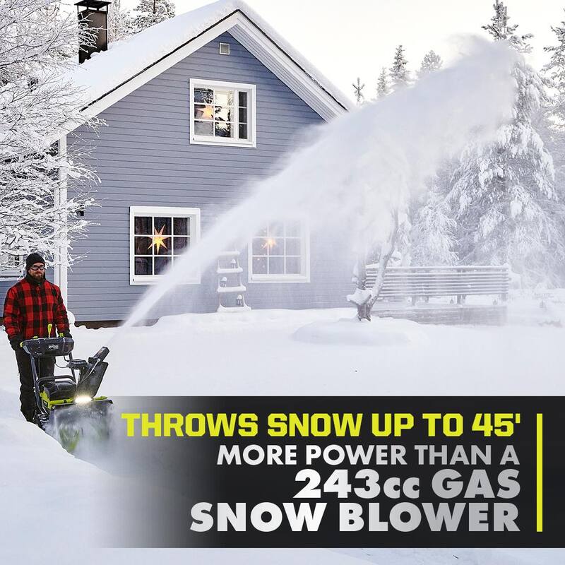 RYOBI 40V HP Brushless Whisper Series 22" 2-Stage Cordless Electric Self-Propelled Snow Blower - (2) 8 Ah Batteries & Charger - RY408150VNM