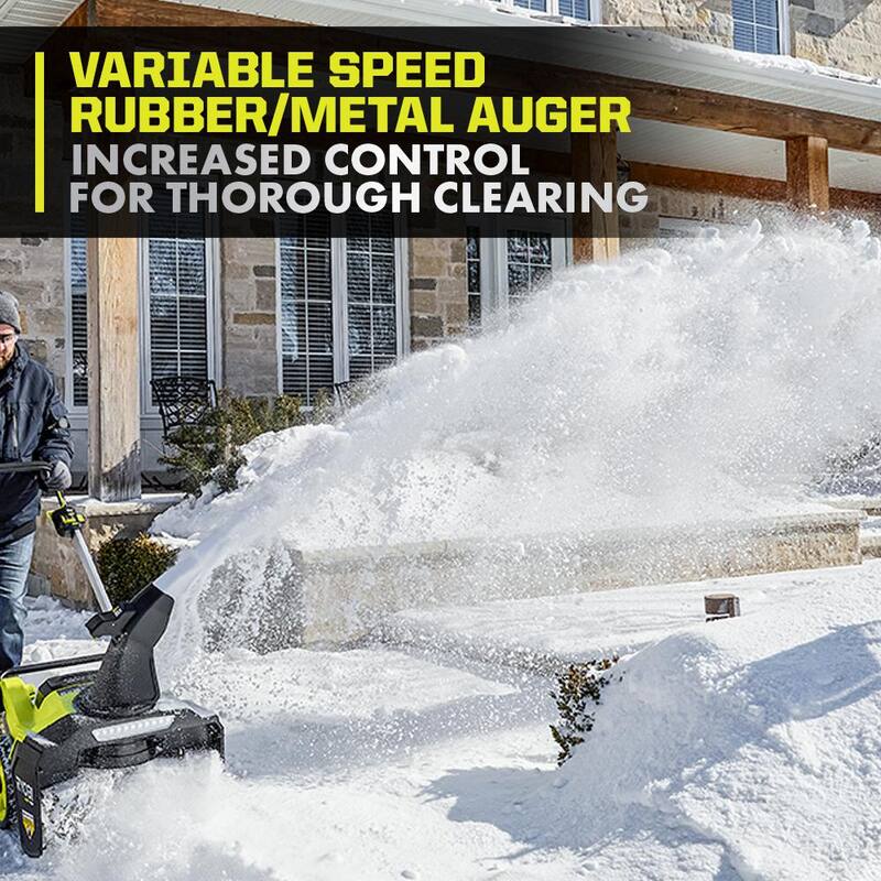 RYOBI 40V HP Brushless Whisper Series 21 in. Single-Stage Cordless Battery Snow Blower with (2) 7.5 Ah Batteries & Charger - RY408101