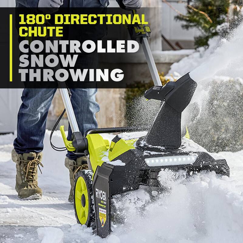 RYOBI 40V HP Brushless Whisper Series 21 in. Single-Stage Cordless Battery Snow Blower with (2) 7.5 Ah Batteries & Charger - RY408101