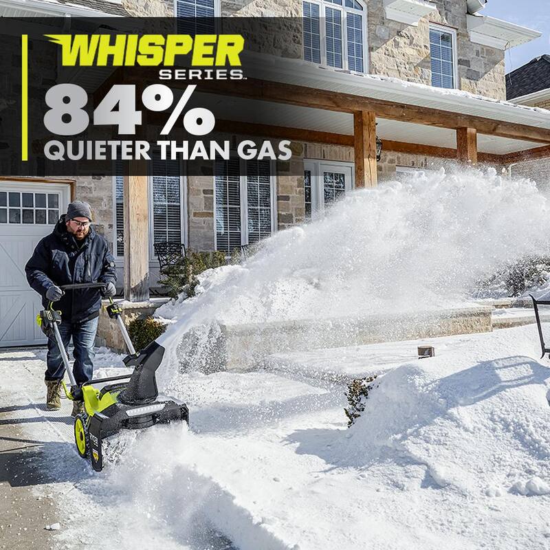 RYOBI 40V HP Brushless Whisper Series 21 in. Single-Stage Cordless Battery Snow Blower with (2) 7.5 Ah Batteries & Charger - RY408101