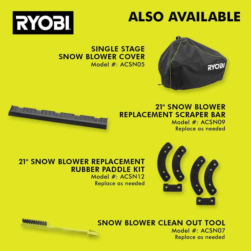 RYOBI 40V HP Brushless Whisper Series 21 in. Single-Stage Cordless Battery Snow Blower with (2) 7.5 Ah Batteries & Charger - RY408101