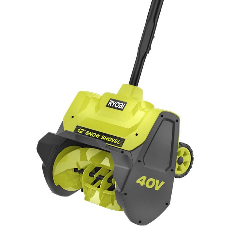 RYOBI 40V 12 in. Single-Stage Cordless Electric Snow Shovel with 4.0 Ah Battery and Charger - RY408130