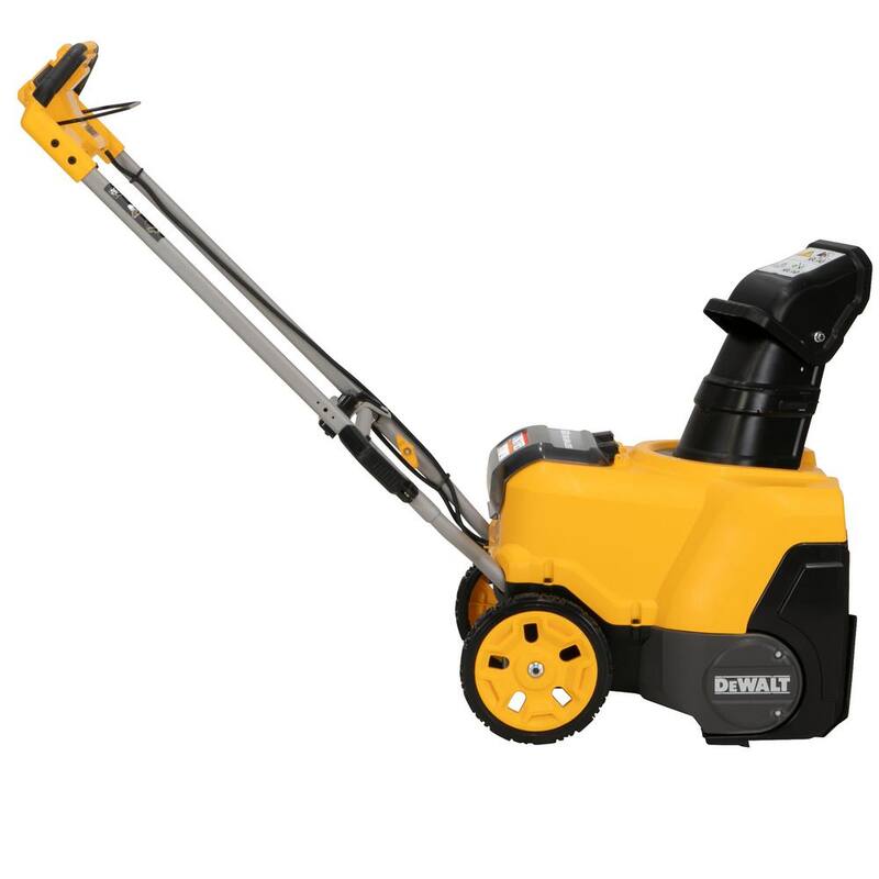 DEWALT 60-Volt 21 in. Maximum Cordless Electric Single Stage Snow Blower with Two 4.0 Ah FLEXVOLT Batteries and 2 Chargers - DCSNP2142Y2