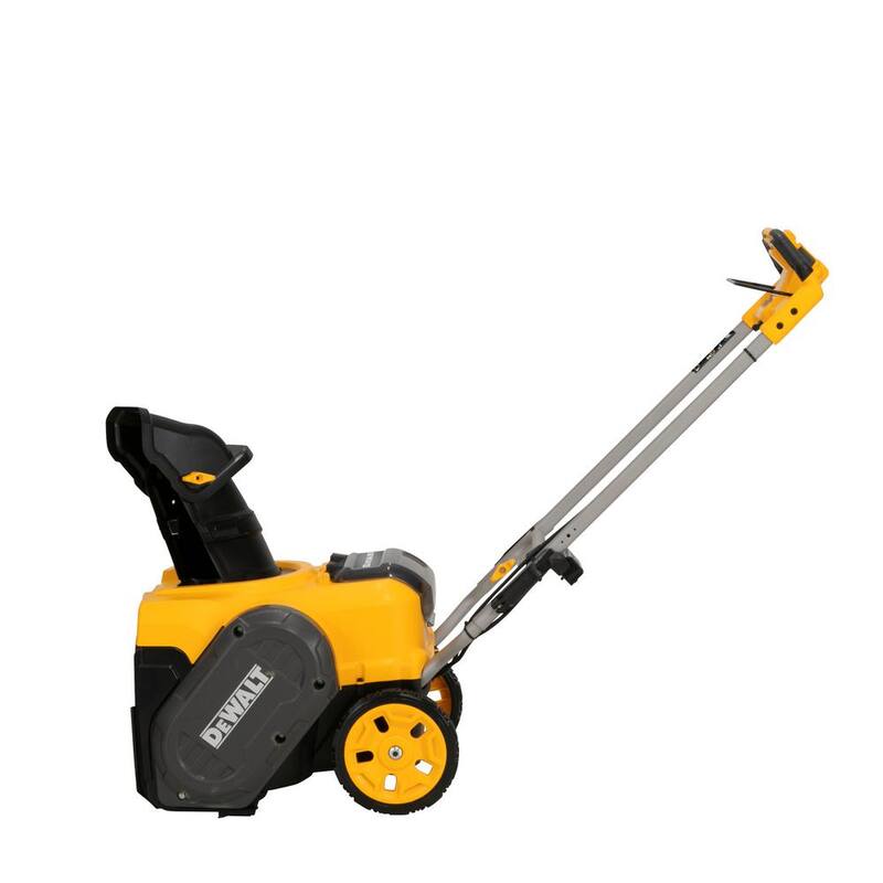 DEWALT 60-Volt 21 in. Maximum Cordless Electric Single Stage Snow Blower with Two 4.0 Ah FLEXVOLT Batteries and 2 Chargers - DCSNP2142Y2