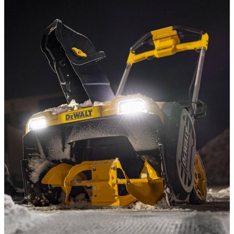 DEWALT 60-Volt 21 in. Maximum Cordless Electric Single Stage Snow Blower with Two 4.0 Ah FLEXVOLT Batteries and 2 Chargers - DCSNP2142Y2