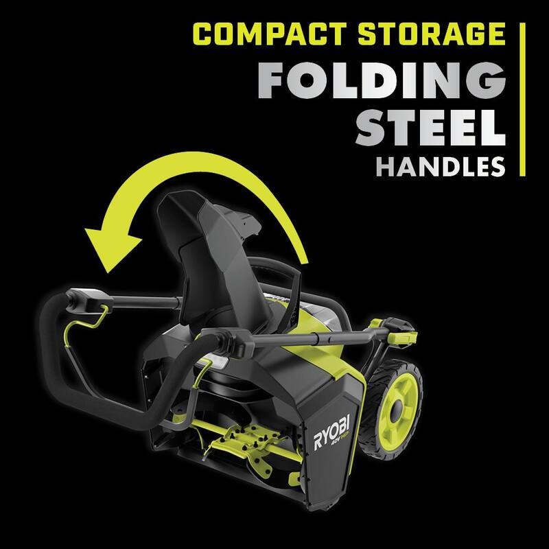 RYOBI 40V HP Brushless 18 in. Single-Stage Cordless Electric Snow Blower with 6.0 Ah Battery and Charger - RY40890
